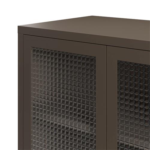 MUEBLE AUX. BAJO LAYNA 2P 70 MOCA PUERTA CRISTAL