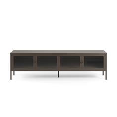MUEBLE TV LAYNA 4P 160CM MOCA PUERTA CRISTAL