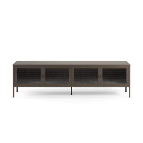 MUEBLE TV LAYNA 4P 160CM MOCA PUERTA CRISTAL