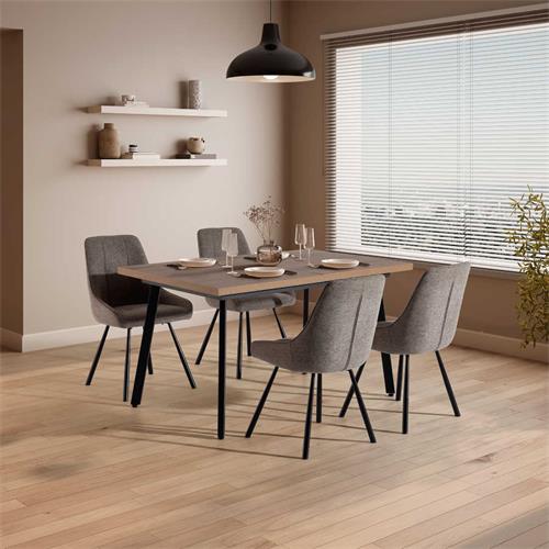 MESA RECT. EXT. BLAU ROBLE-UD P/METAL