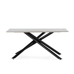 MESA RECT. SAKI 160CM GRIS PIE NEGRO 2