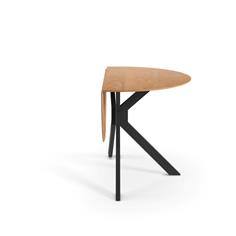 MESA REDONDA PLEG. AVIA 110CM ROBLE P/METAL 2