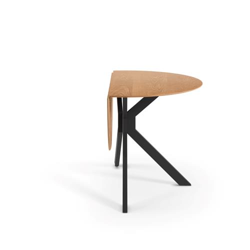 MESA REDONDA PLEG. AVIA 110CM ROBLE P/METAL