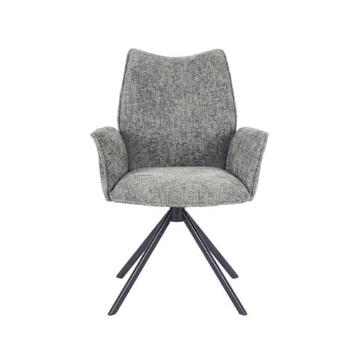 SILLA ANDER C/BRAZOS TELA MUSGO P/NEGRA GIRATORIA