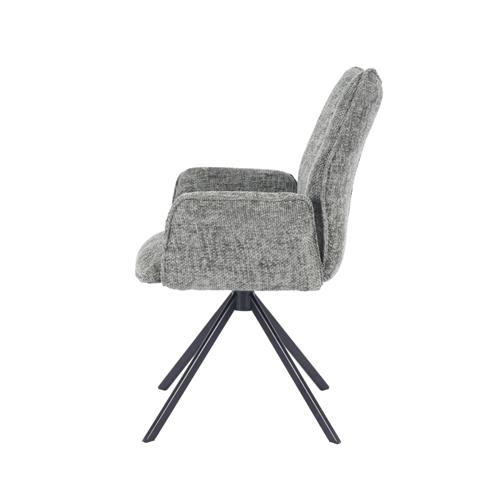 SILLA ANDER C/BRAZOS TELA MUSGO P/NEGRA GIRATORIA