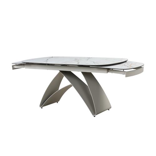 MESA COMEDOR EXT. KAYLA 160/240 CERAMICO P/CREMA
