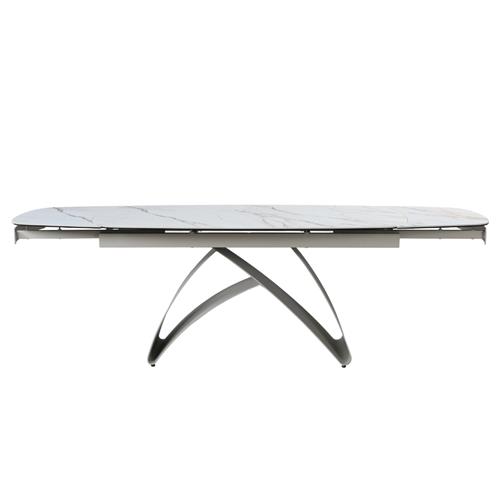 MESA COMEDOR EXT. KAYLA 160/240 CERAMICO P/CREMA