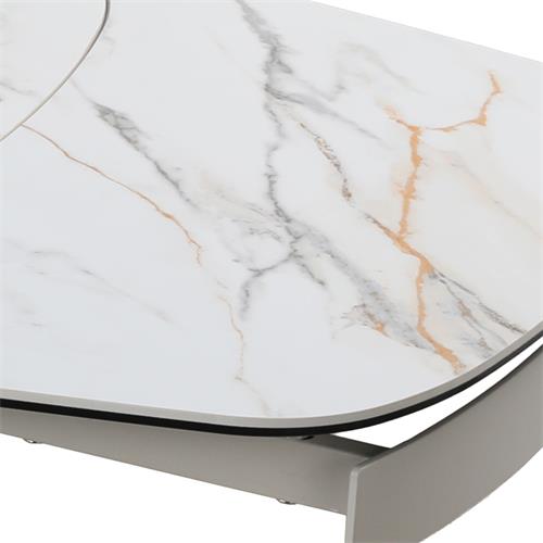 MESA COMEDOR EXT. KAYLA 160/240 CERAMICO P/CREMA