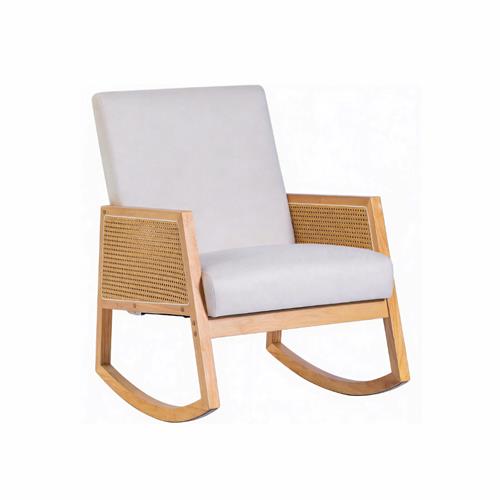 BUTACA MECEDORA MOD. PORTIA TELA BEIGE