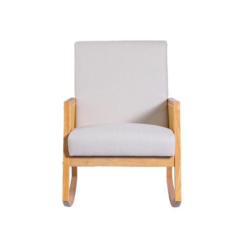 BUTACA MECEDORA MOD. PORTIA TELA BEIGE