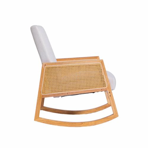 BUTACA MECEDORA MOD. PORTIA TELA BEIGE