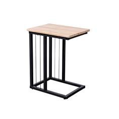 MESA AUXILIAR IRUMA EST. METALICA NEGRA T/ROBLE