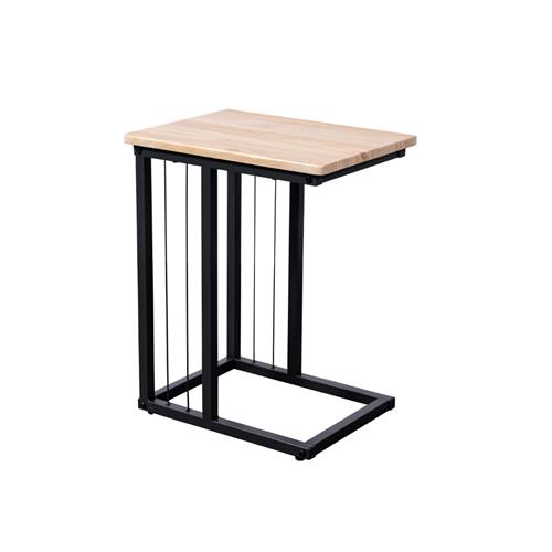 MESA AUXILIAR IRUMA EST. METALICA NEGRA T/ROBLE
