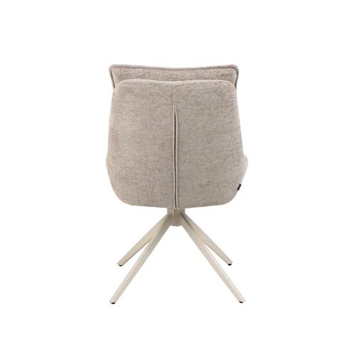 SILLA NAVIA TELA BEIGE TOSTADO P/CREMA GIRATORIA