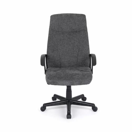 SILLA OFICINA TYR TELA GRIS OSC. EST. NEGRA