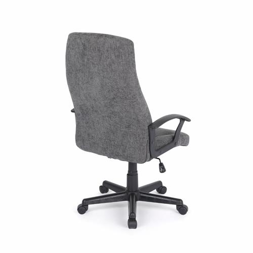 SILLA OFICINA TYR TELA GRIS OSC. EST. NEGRA