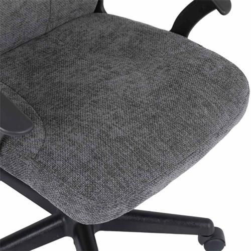 SILLA OFICINA TYR TELA GRIS OSC. EST. NEGRA
