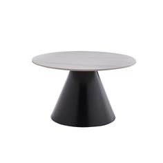 MESA CENTRO DARCY 70 ACAB. MARMOL BLANCO BRILLO