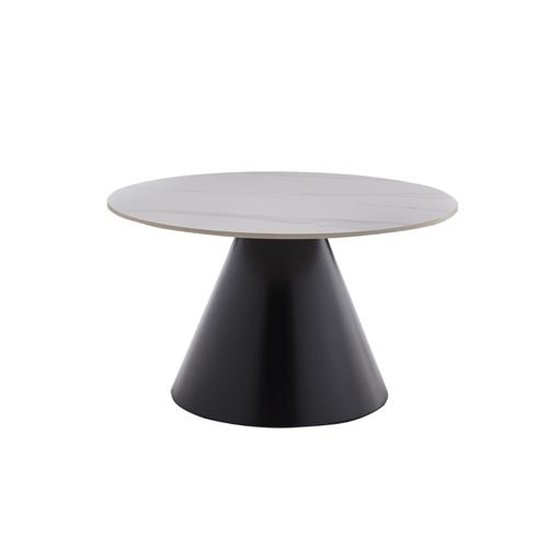 MESA CENTRO DARCY 70 ACAB. MARMOL BLANCO BRILLO