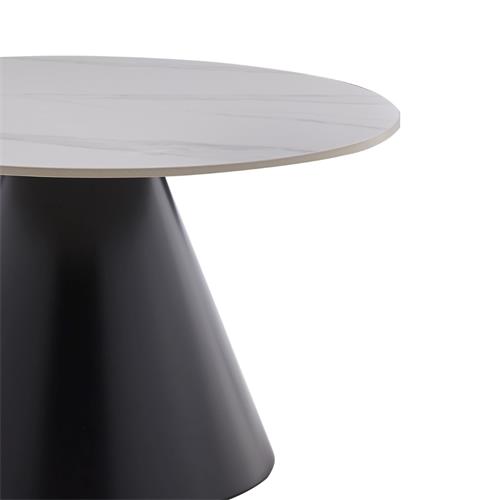 MESA CENTRO DARCY 70 ACAB. MARMOL BLANCO BRILLO