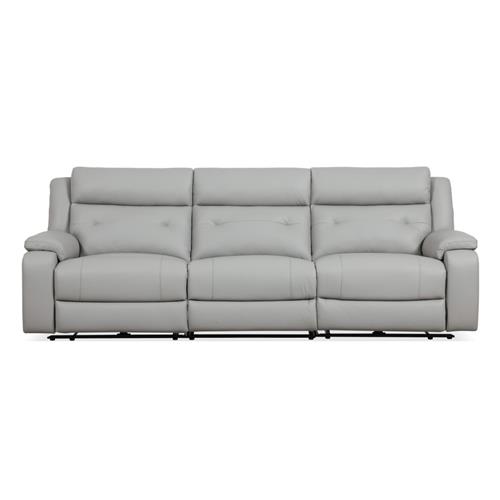SOFA 3PL-MAXI MOD. VIANCOS PIEL GRIS 2 RELEX ELEC.