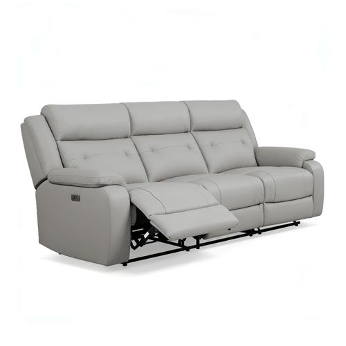 SOFA 3PL-MAXI MOD. VIANCOS PIEL GRIS 2 RELEX ELEC.