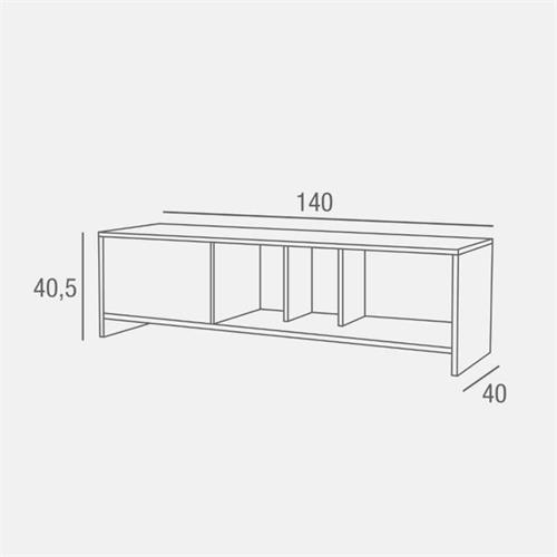 MUEBLE TV SUE ROBLE WOTAN/BLANCO