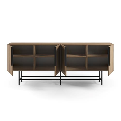 APARADOR ELDIA 4P 200 ROBLE-UD PATA METAL
