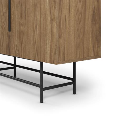 APARADOR ELDIA 4P 200 ROBLE-UD PATA METAL