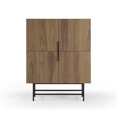 MUEBLE AUX ALTO ELDIA 4P ROBLE-UD PATA METAL 2