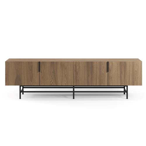 MUEBLE TV ELDIA 4P 200CM. ROBLE-UD PATA METAL
