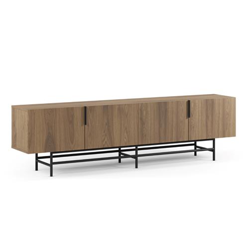 MUEBLE TV ELDIA 4P 200CM. ROBLE-UD PATA METAL