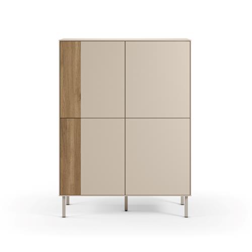 MUEBLE AUX ALTO MARINA 4P CREMA/SEPET PIE CREMA