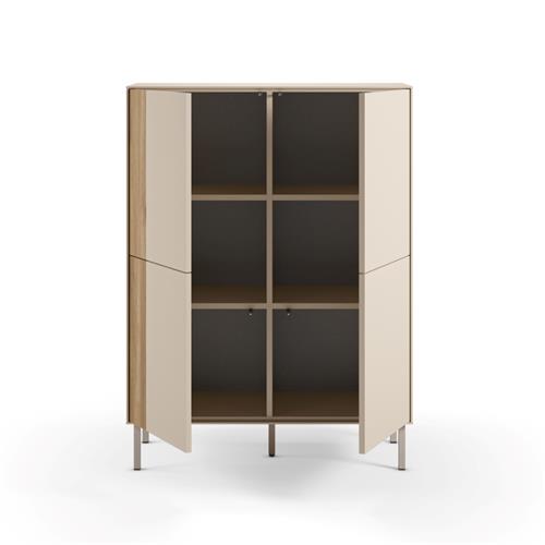 MUEBLE AUX ALTO MARINA 4P CREMA/SEPET PIE CREMA