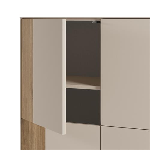 MUEBLE AUX ALTO MARINA 4P CREMA/SEPET PIE CREMA