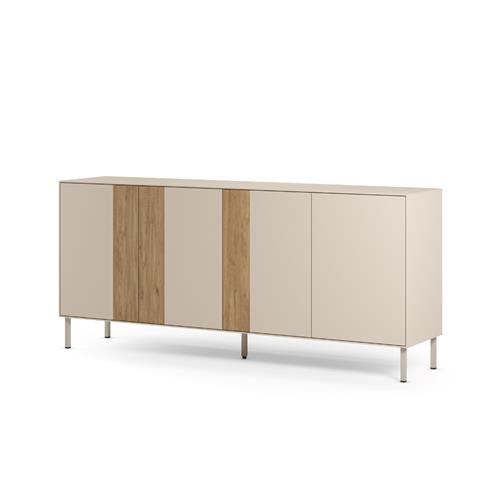 APARADOR MARINA 4P 180 CM CREMA/SEPET PIE CREMA