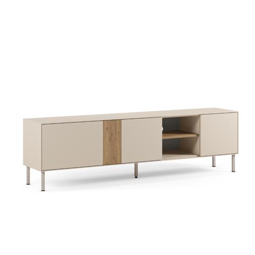 MUEBLE TV MARINA 3P2H 180CM CREMA/SEPET PIE CREMA