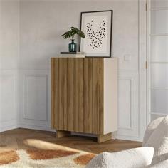 MUEBLE AUX. ALTO MARLO 2P CREMA/ROBLE OSCURO
