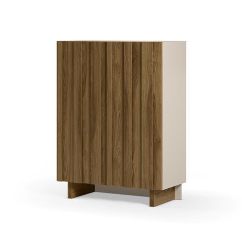 MUEBLE AUX. ALTO MARLO 2P CREMA/ROBLE OSCURO