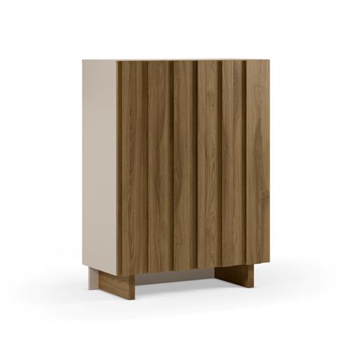 MUEBLE AUX. ALTO MARLO 2P CREMA/ROBLE OSCURO