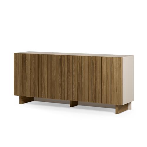 APARADOR MARLO 4P 180CM CREMA/ROBLE OSCURO