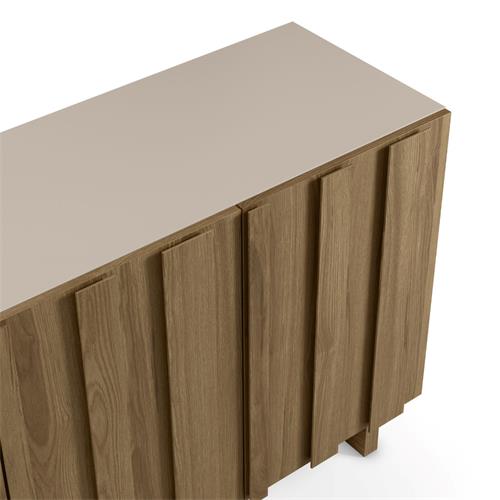APARADOR MARLO 4P 180CM CREMA/ROBLE OSCURO