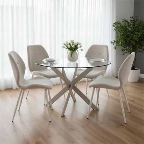 SILLA ANSU BEIGE PATA CREMA