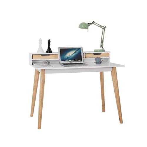 MESA ESTUDIO TIBER BLANCO MATE CAJONES NATURE