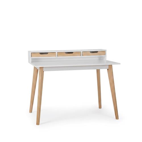 MESA ESTUDIO TIBER BLANCO MATE CAJONES NATURE