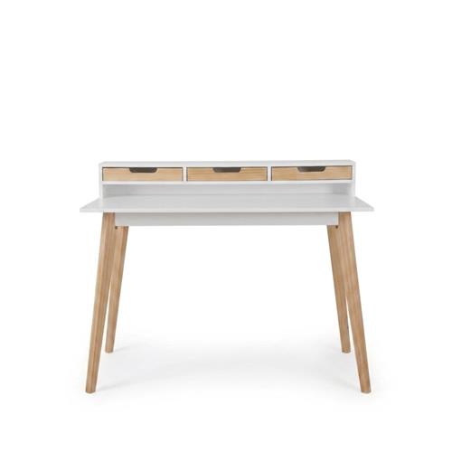 MESA ESTUDIO TIBER BLANCO MATE CAJONES NATURE