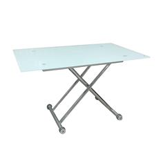 MESA CENTRO ELEVABLE SAVILA CRISTAL BLANCO 2