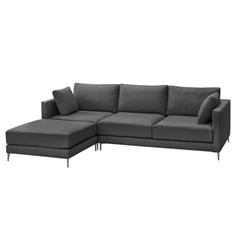 SOFA+POUFF MOMBASA TAP. KATYA 13 GRIS