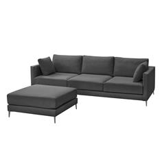 SOFA+POUFF MOMBASA TAP. KATYA 13 GRIS 2