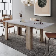 MESA COMEDOR EXT. LONDON T/GRIS ESTUCO P/ROBLE 2